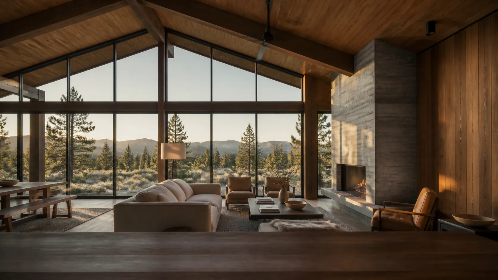 Great room and mountain view