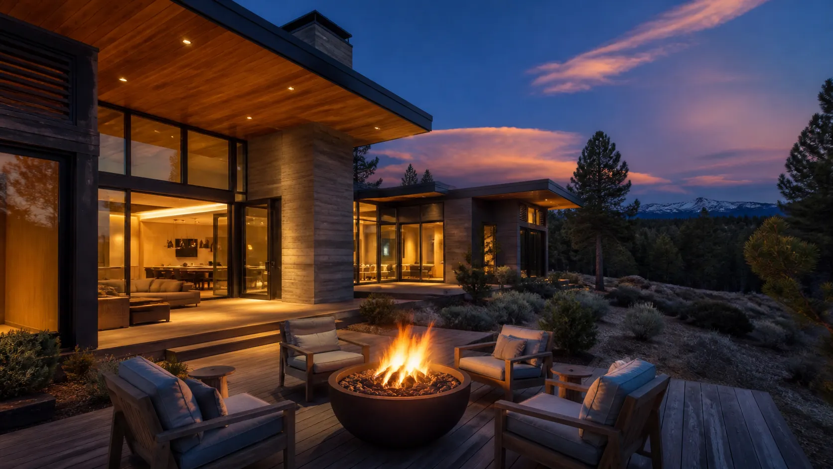 Deck at dusk